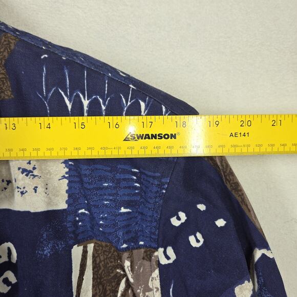 Vintage Chicos Womens Blazer Jacket 1 Large Pockets Business Grandma Western - Picture 9 of 15